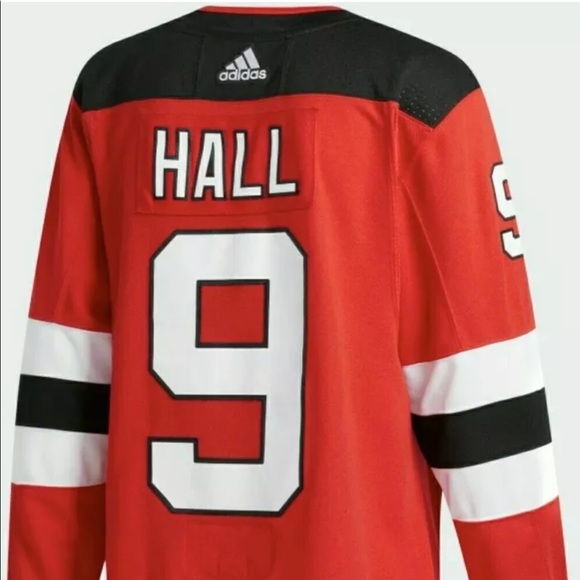 Adidas New Jersey Devils HALL #9 Mens Authentic PRO NHL Hockey Jersey Size S 42 - Picture 3 of 14